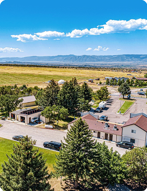 aerial view of rv park